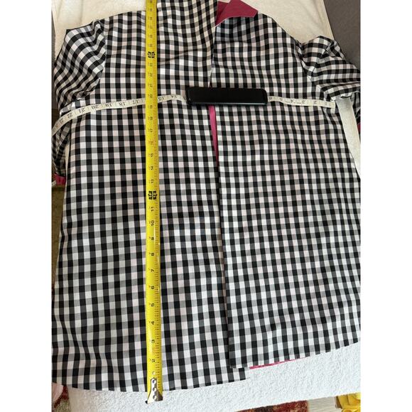 Grace Chuang New York Reversible 2 in 1 gingham Pink open Jacket Blazer Sz L - Picture 8 of 10
